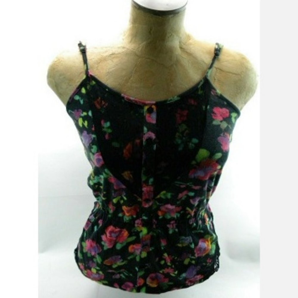 O'neil Floral Tank Top Medium (B37)(M)